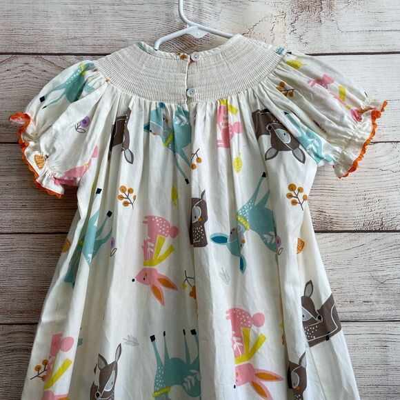 LIL CACTUS FOREST FRIENDS SMOCKED DRESS - Picture 8 of 10